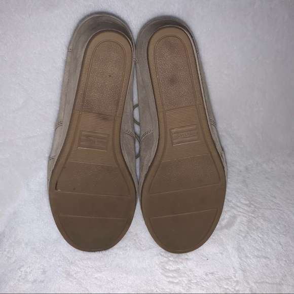 Toms Shoes | Toms Suede Laceup Wedge Heel Ankle Boots Tan Sz 8 | Poshmark
